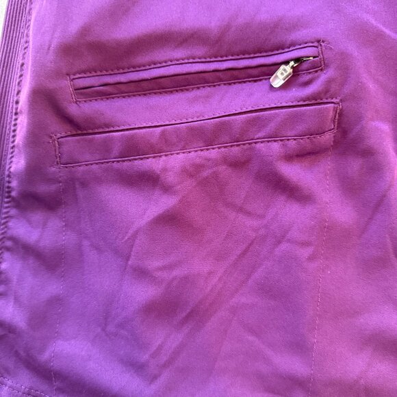 Healing Hands HH Works Womens Purple Scrub Top Size L Style 2530 Lightweight Str - Picture 2 of 7
